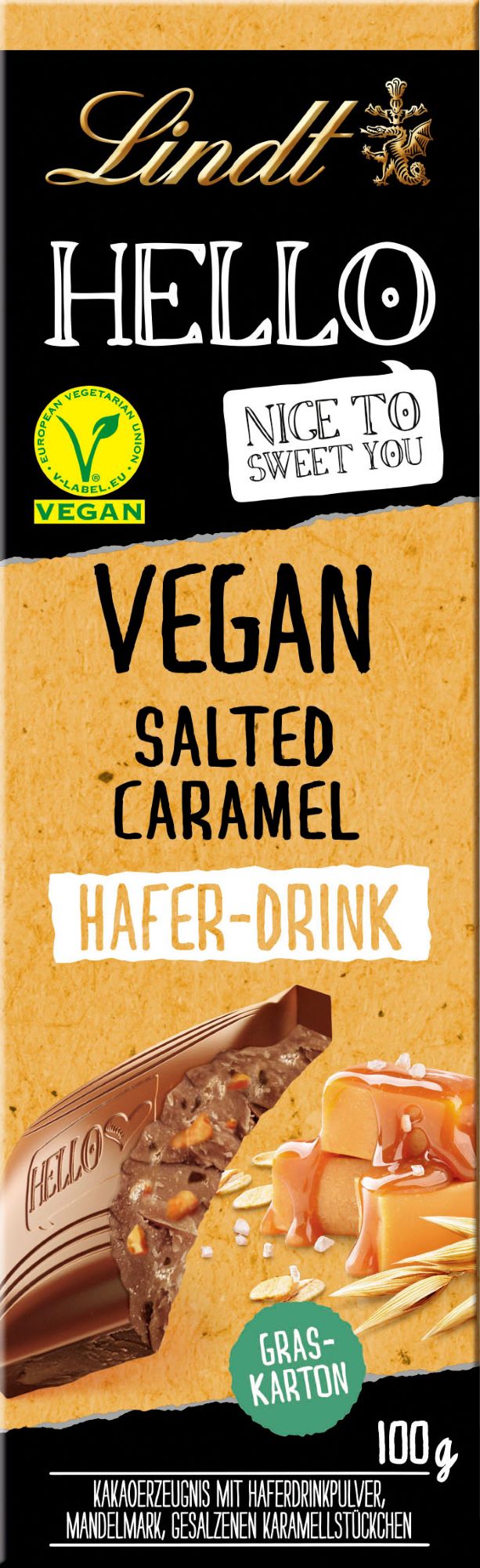 Lindt HELLO Tafel VEGAN Salted Caramel