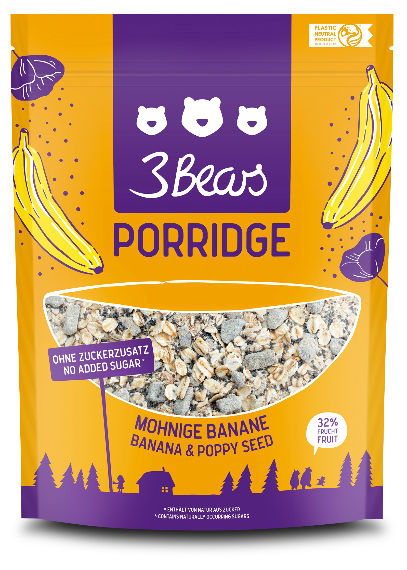 3 Bears Porridge Mohnige Banane