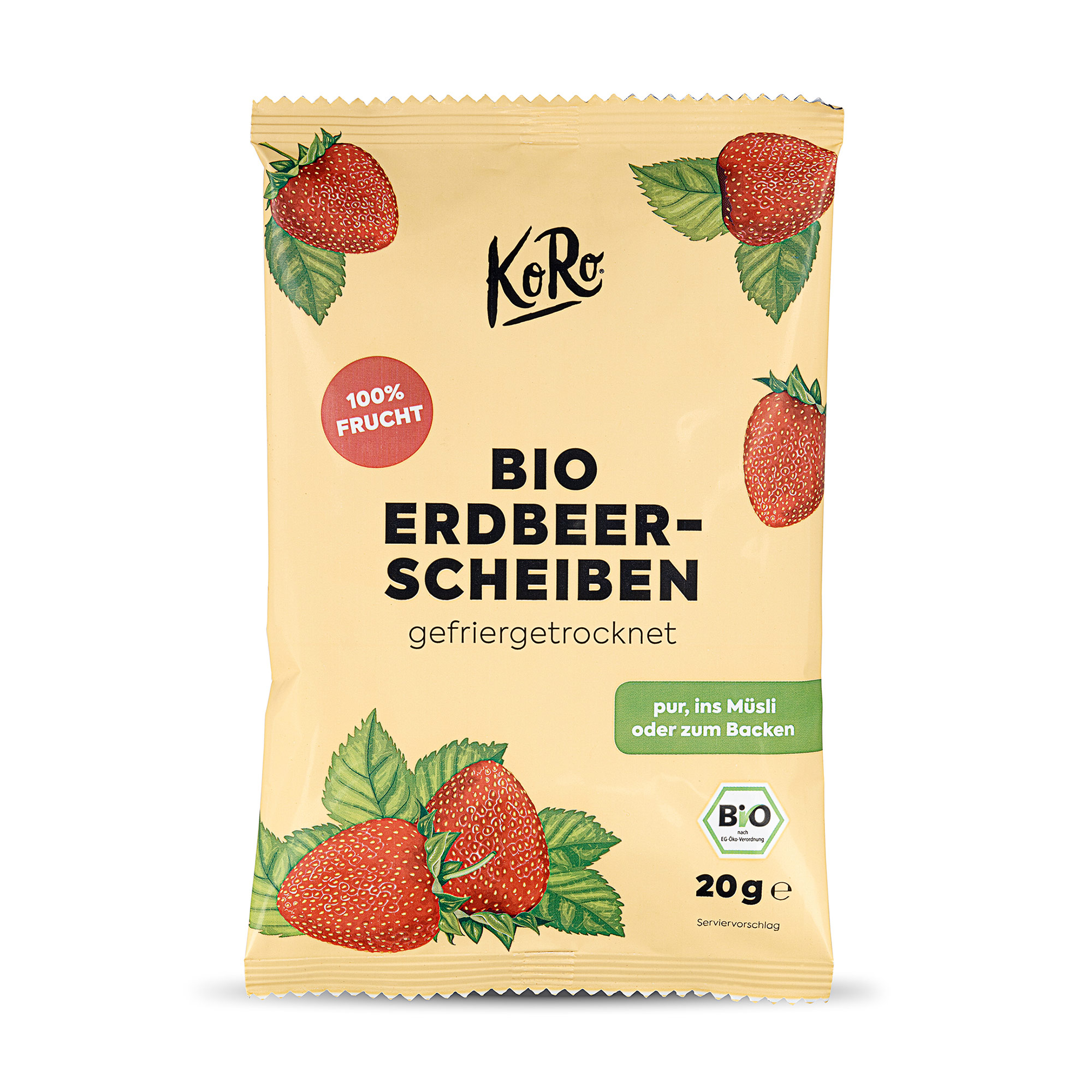 Koro Bio Gefriergetrocknete Erdbeerscheiben
