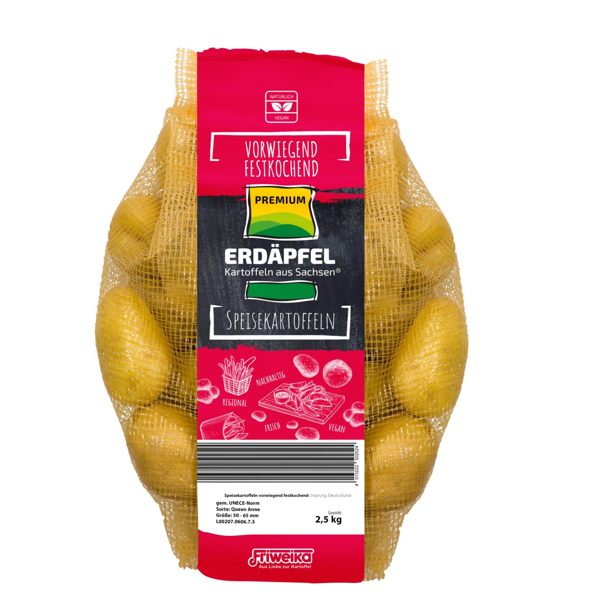 Potatoes mainly waxy, in a net