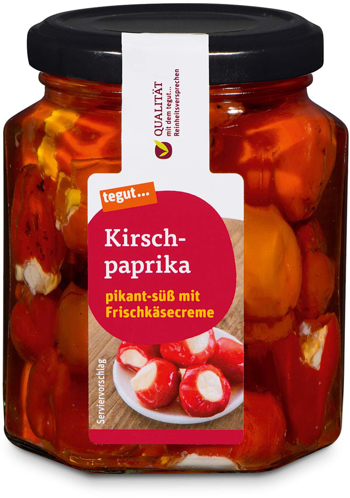 tegut Kirschpaprika pikant-süß mit Frischkäsecreme