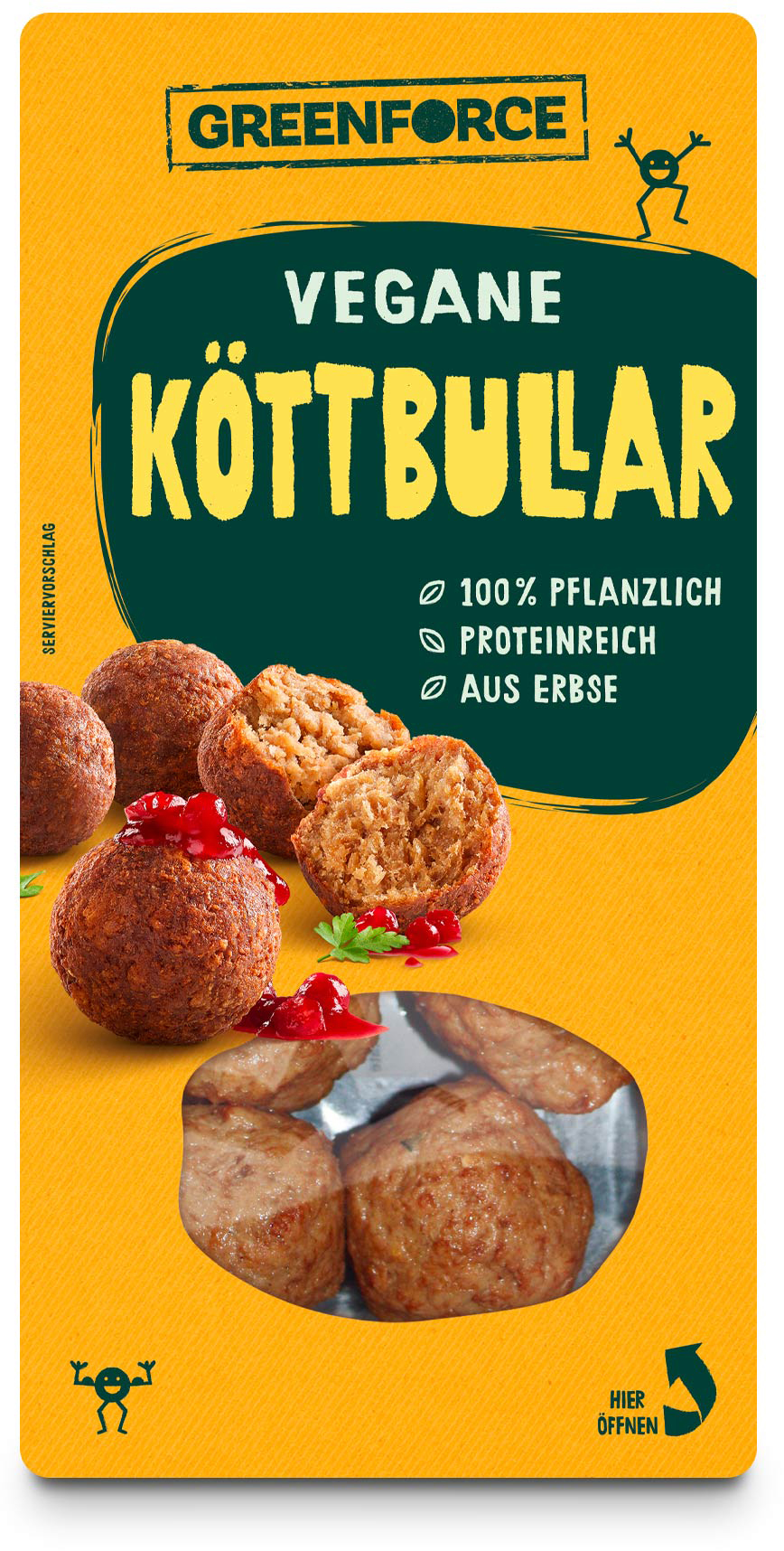 GREENFORCE Frische Köttbullar Art VEGAN