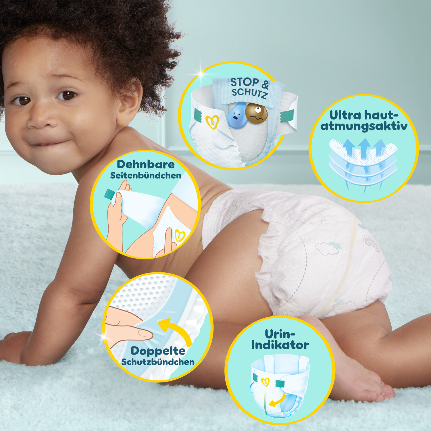 Pampers Harmony Hybrid – Topping Assorbenti Extra (20 Pezzi), Monouso, Ipoallergenici, Con Fibre Vegetali, 0% Profumo, Per Pannolini Lavabili, Taglia Unica 3-16 Kg
