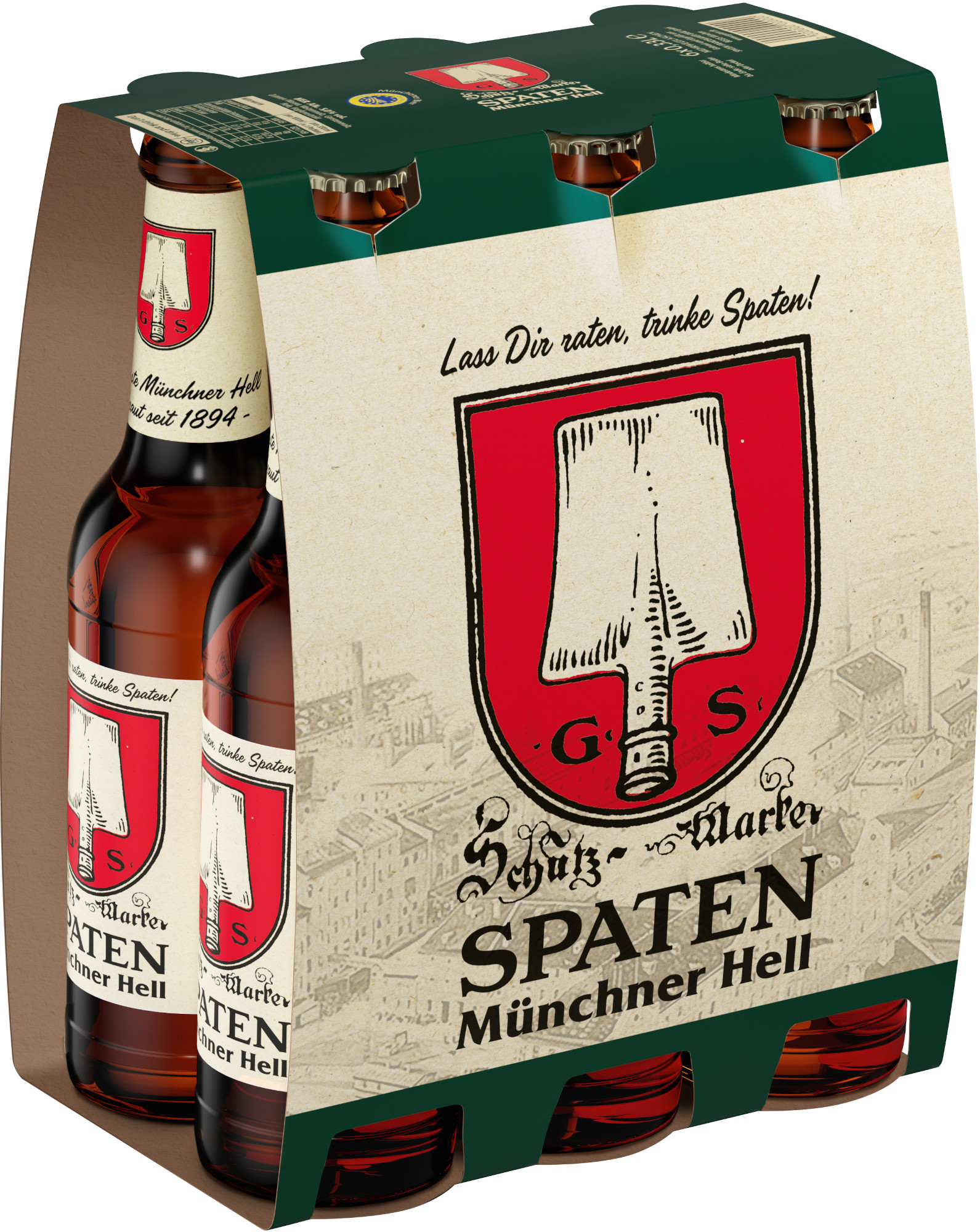 Spaten Münchner Hell 6x0,33 l (MEHRWEG)