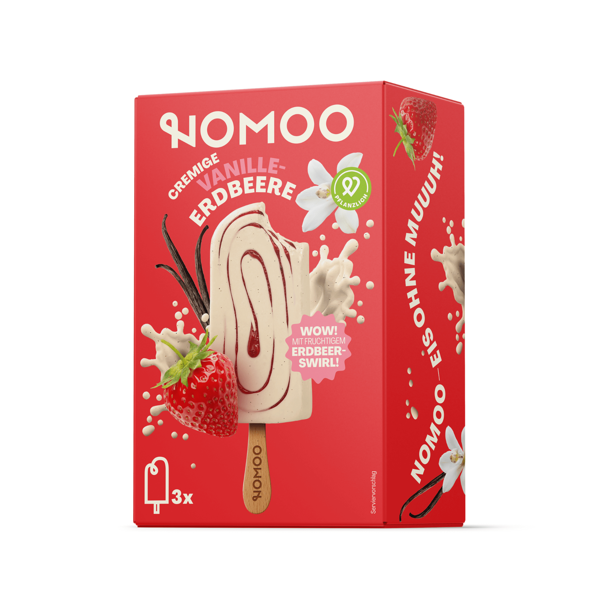 ★ Nomo mania★ Nomoo Vanilla-Strawberry Ice Cream 3x65 ml
