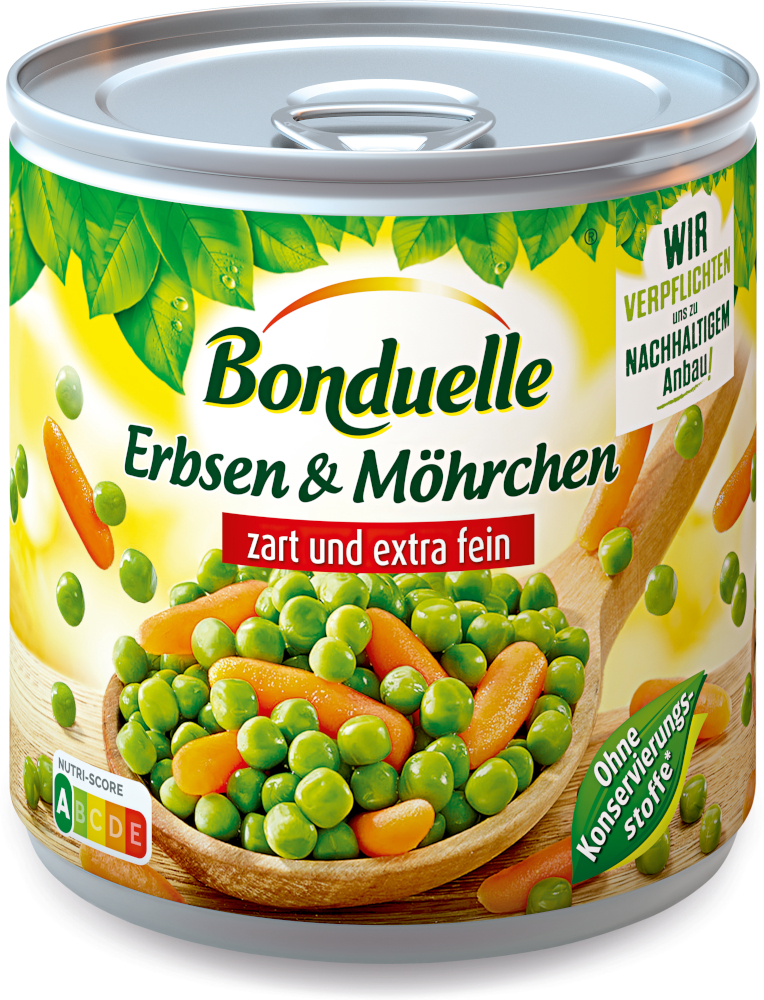 Bonduelle Erbsen mit Möhrchen zart und extra fein
