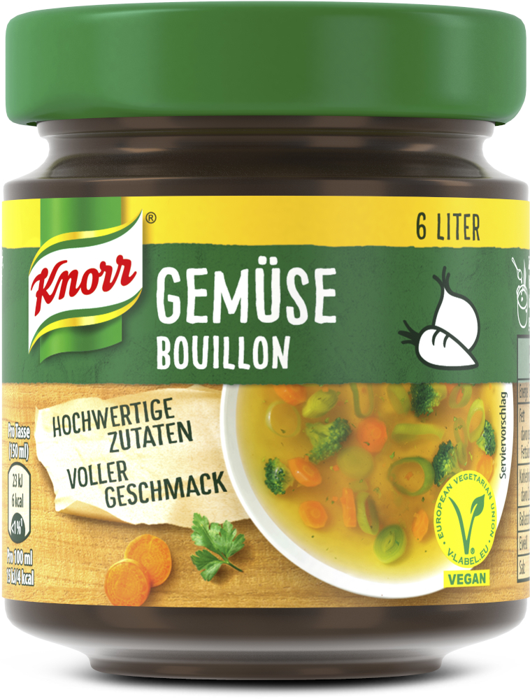 Knorr Gemüsebouillon im Glas