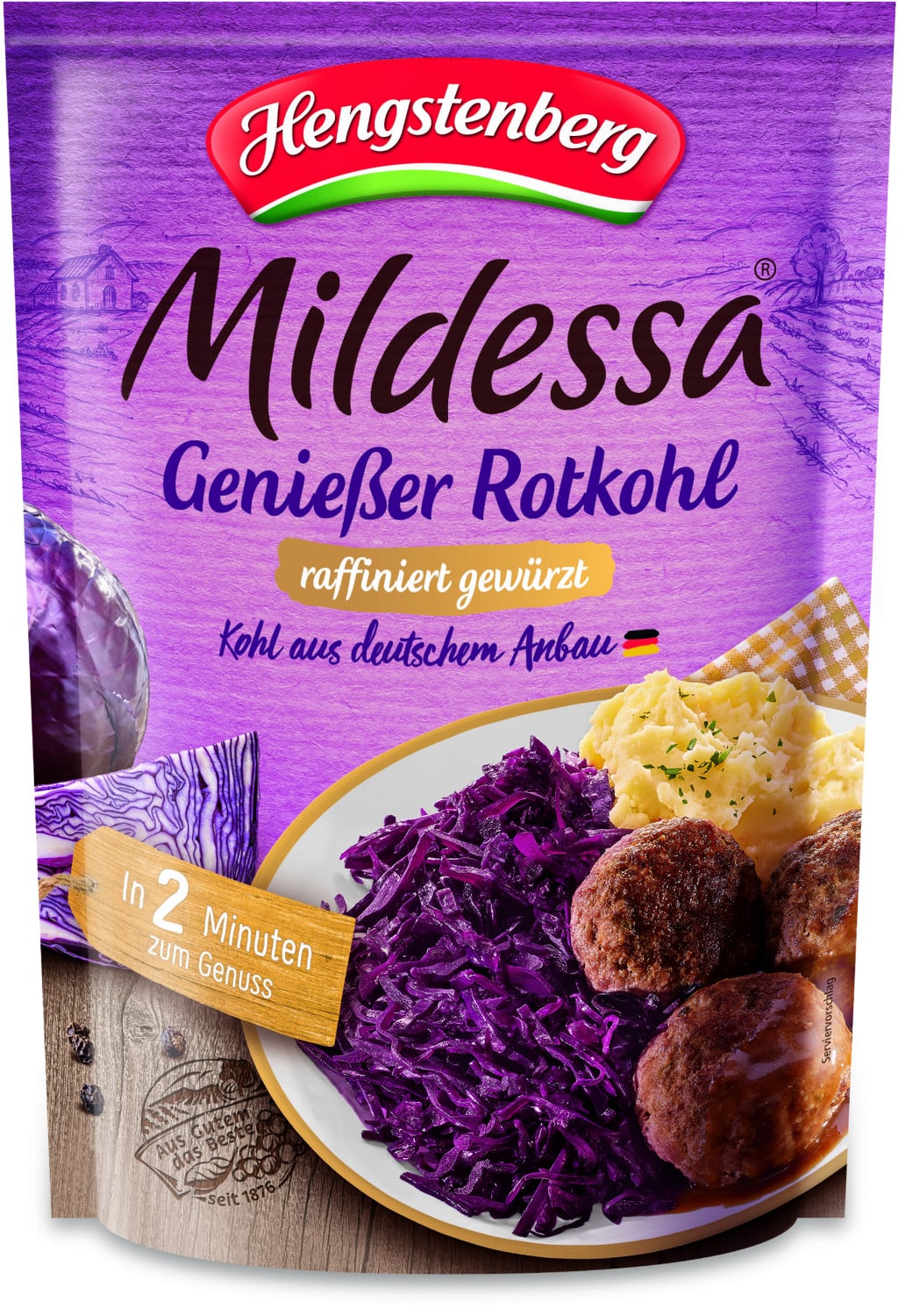 Hengstenberg Mildessa Rotkohl Traditionell Oder Mildes Wein Sauerkraut