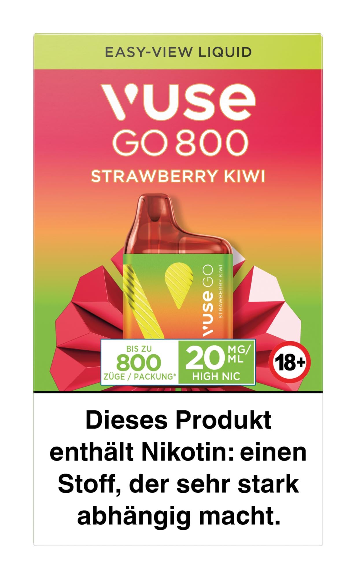 vuse go kiwi strawberry Vuse GO 5000 Strawberry Ice Flavour Disposable Vape main image 0