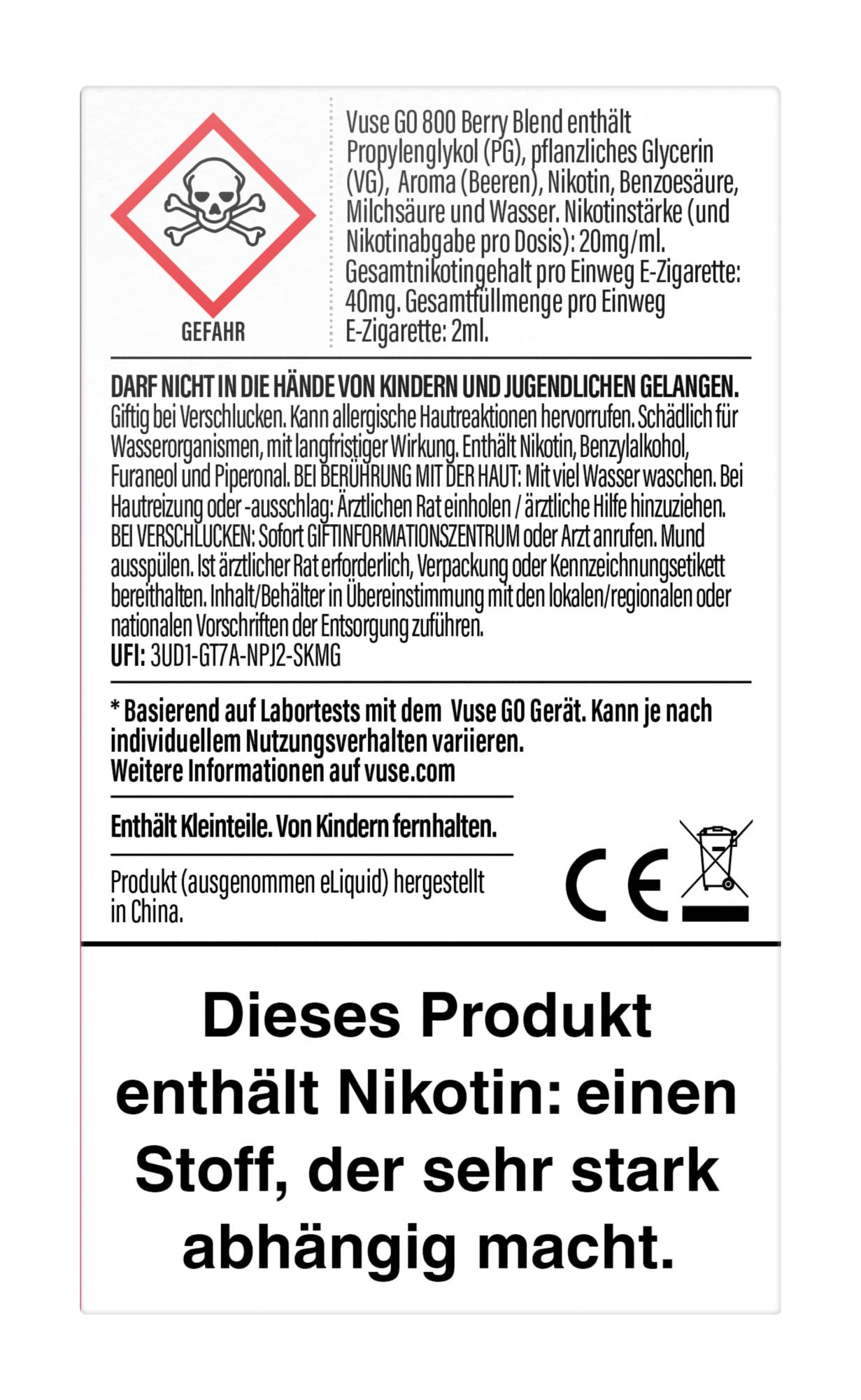 elfbar elfa kaufen 5x VUSE Go 700 Zero Nicotine Berry Watermelon