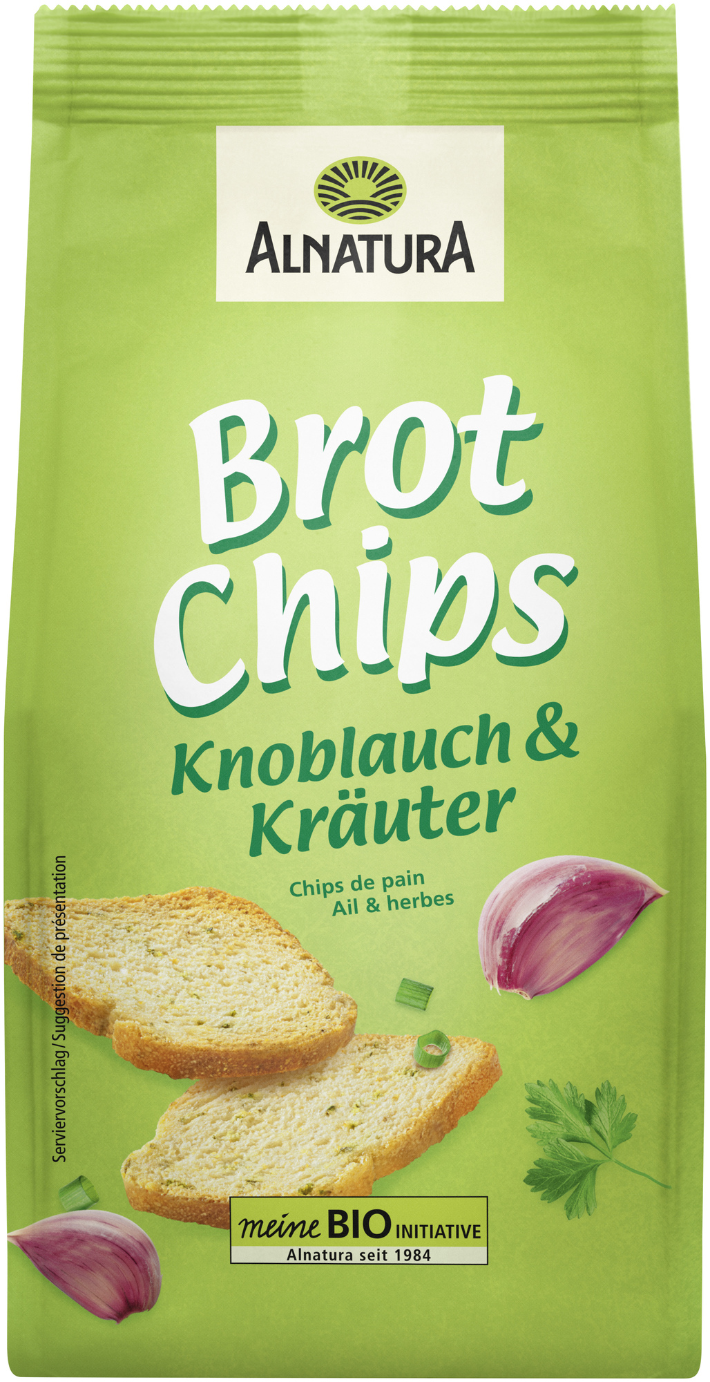 Alnatura Bio Brotchips mit Knoblauch und Kräutern