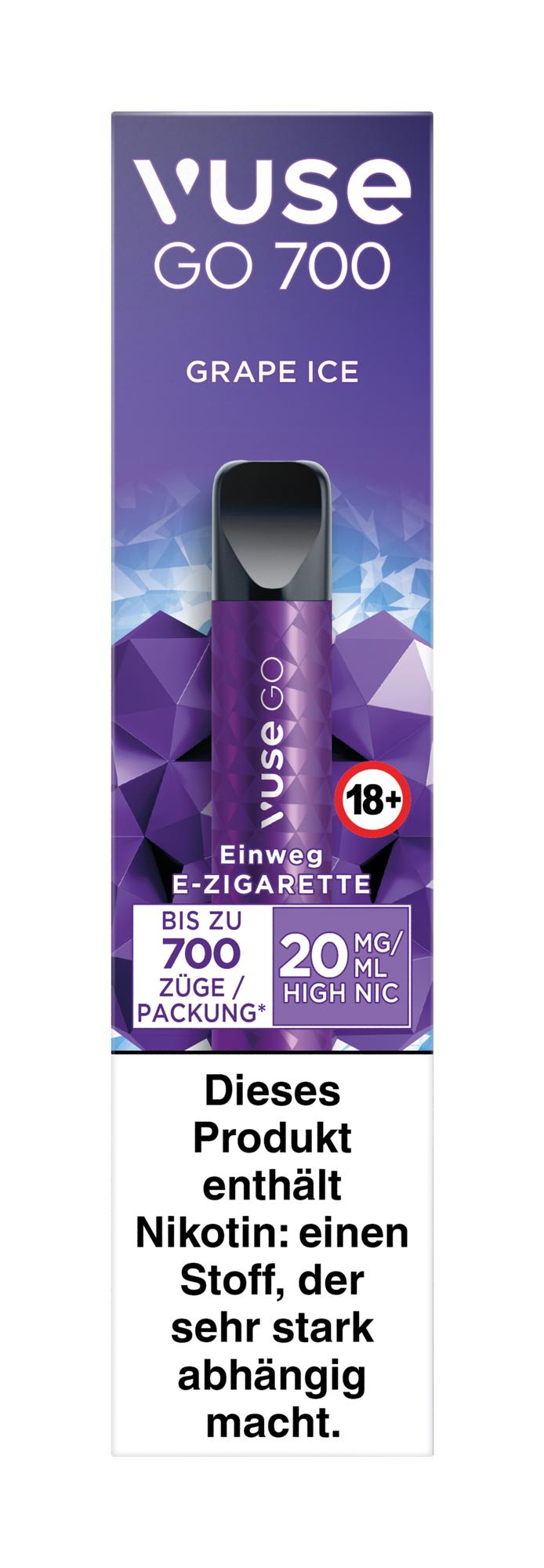 elfbar elfa kaufen Vuse Go 700 Grape Ice Einweg-E-Zigarette – online kaufen! main image 0