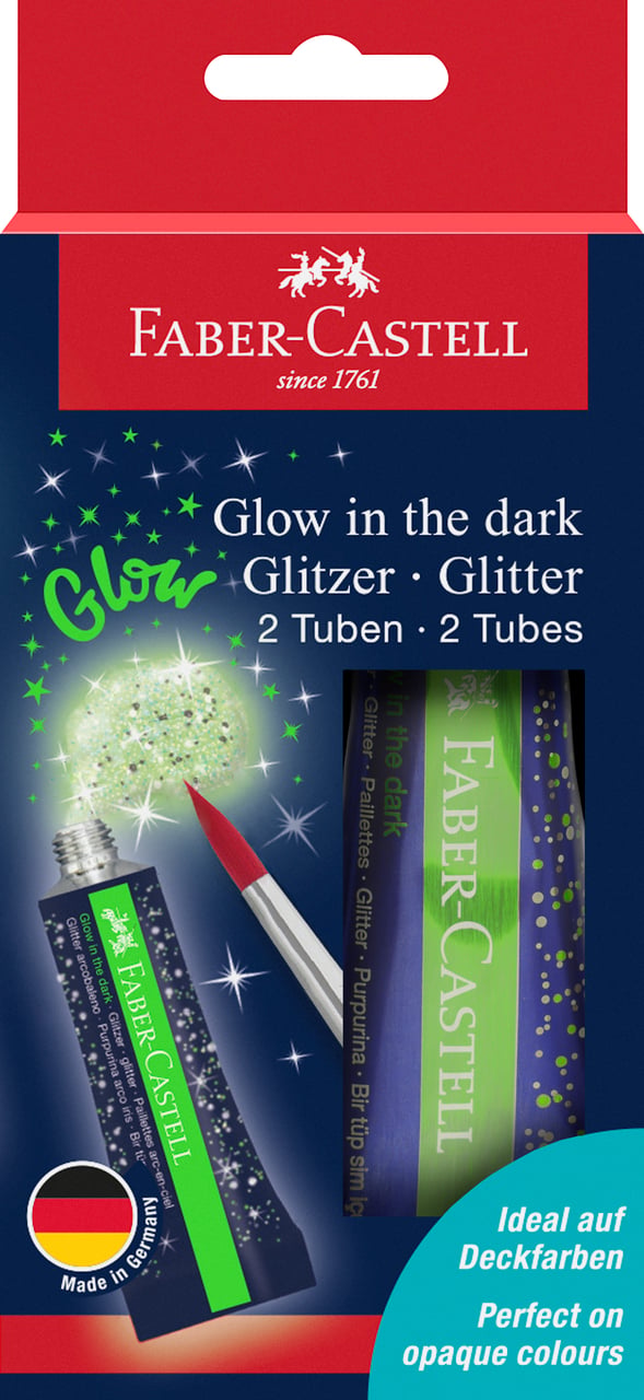 glitzer gleitgel Faber Castell Glitzer Glow in the dark Gel