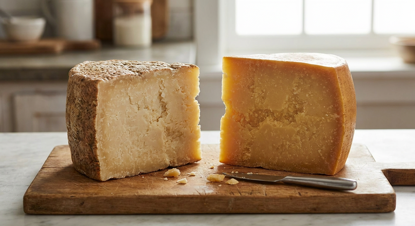 Comparison between Pecorino and Parmesan